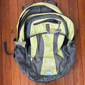 The North Face Women's Yellow and Gray Backpack